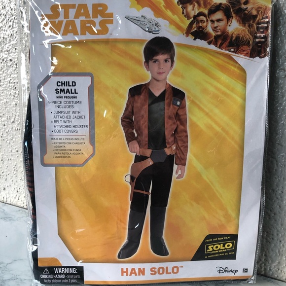 Disney Other - Star Wars  Han Solo child costume Small 4-6 costume Brand new Halloween Costume
